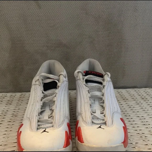 candy cane jordan 14s used but not much